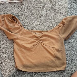 Wild Fable Tan Puff Sleeve Blouse